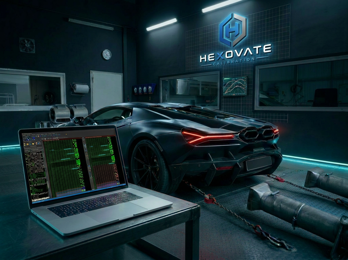 Hexovate engineer calibrating an ECU
